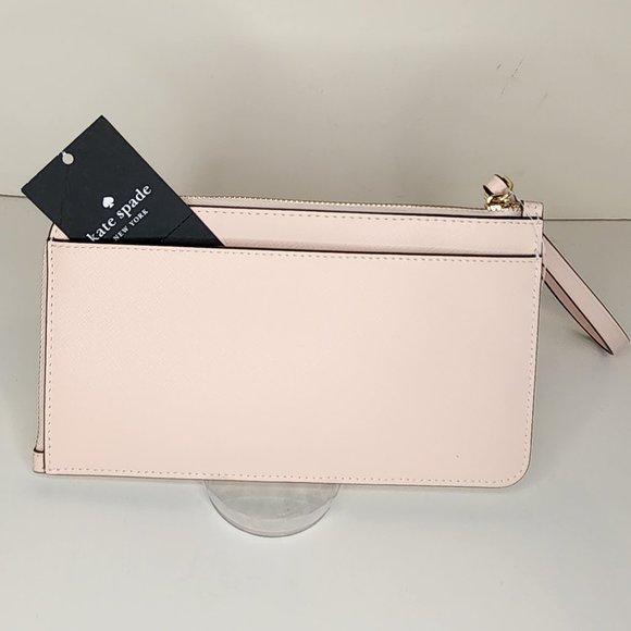Kate Spade Medium Large Zip Wristlet - Lucy - Conch Pink - NWT - Picture 4 of 7